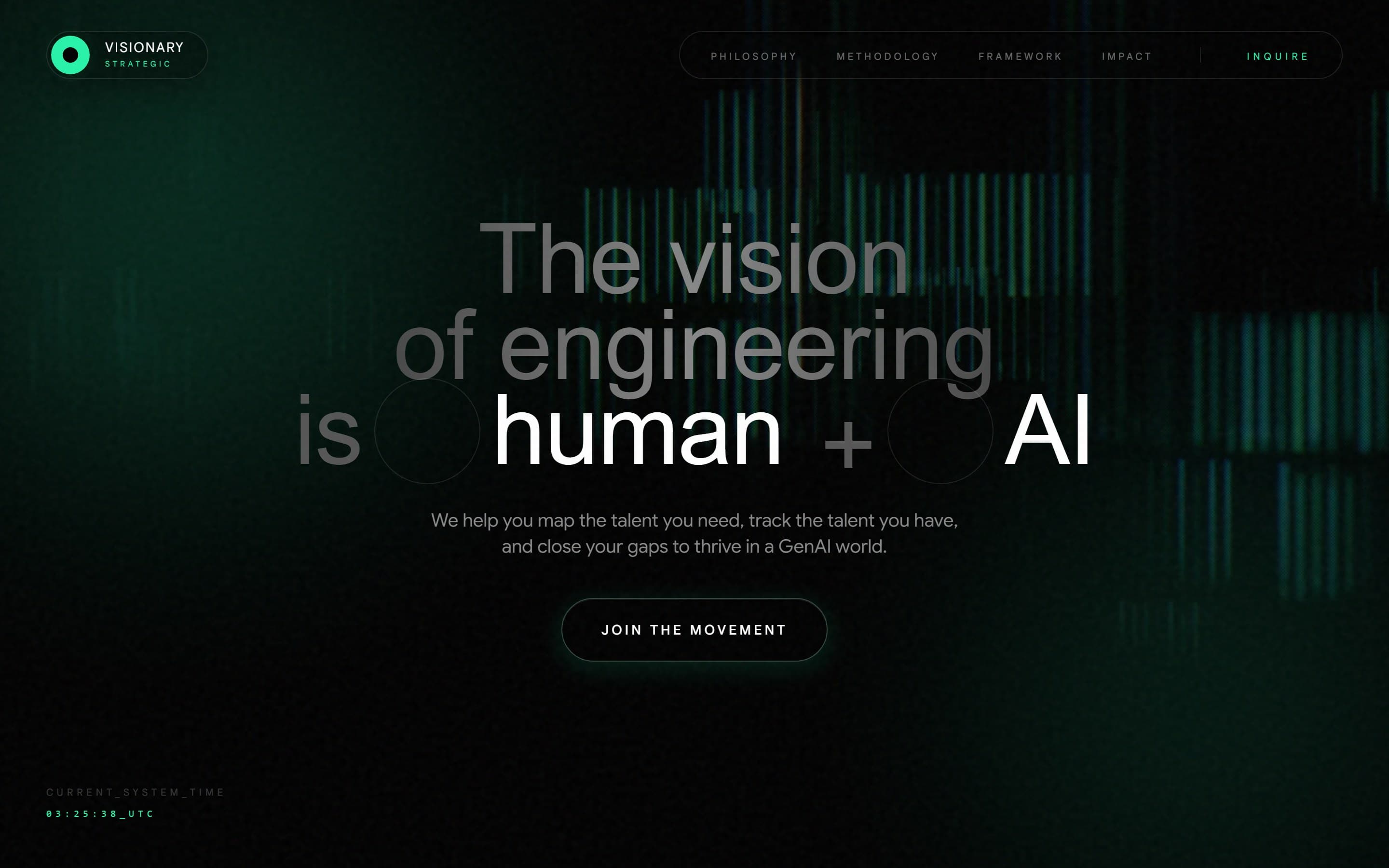Human + AI Engineering — landing page screenshot and responsive interface